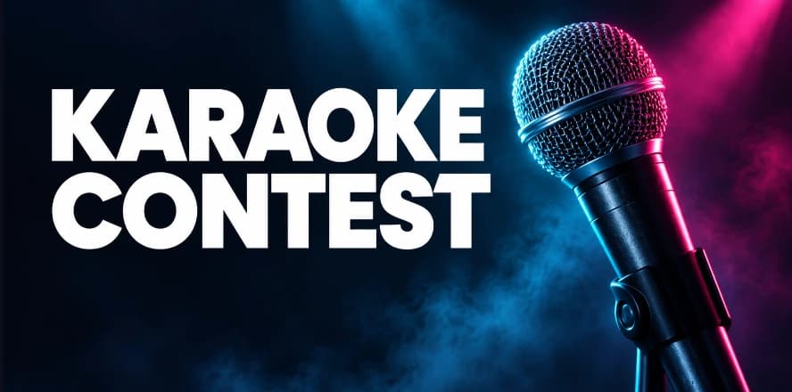 Karaoke Contest event card in the guest room
